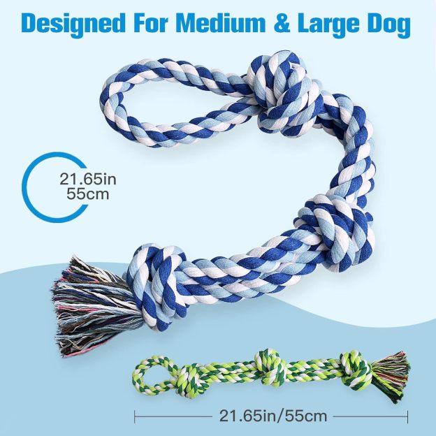 Nearly Indestructible 2 Pack Rope Dog Toys | BKPet126