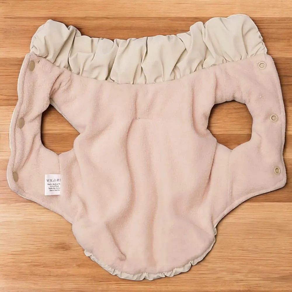 Personalized Leather Patch Pets Warm Puffer Jacket | BKPet140