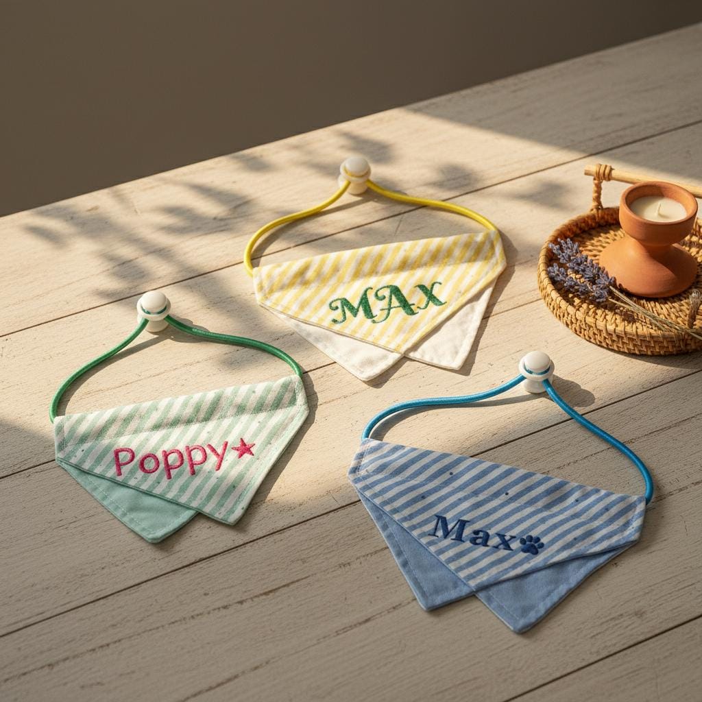 Personalized Embroidered Adjustable Dog Bandana | BKPet470