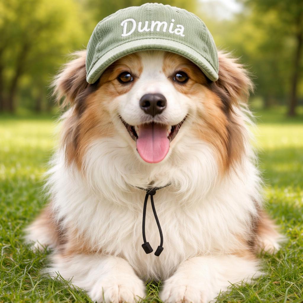Personalized Embroidery Corduroy Adjustable Pet Pet Baseball Cap | BKPet459