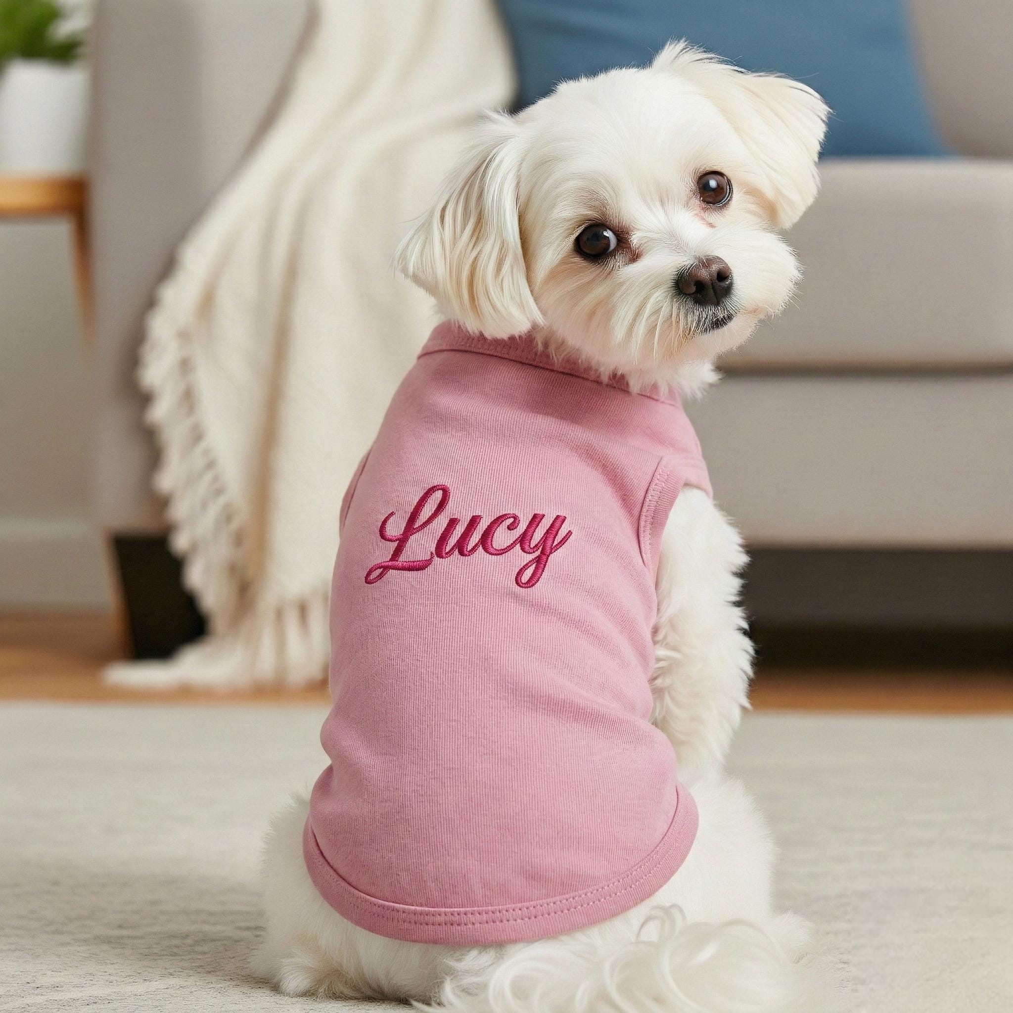 Personalized Embroidery Soft Large Size Pet Shirt | BKPet442