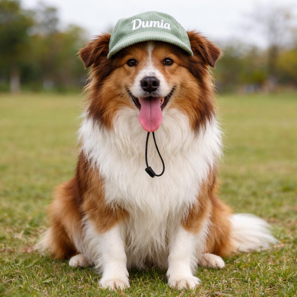 Personalized Embroidery Corduroy Adjustable Pet Pet Baseball Cap | BKPet459