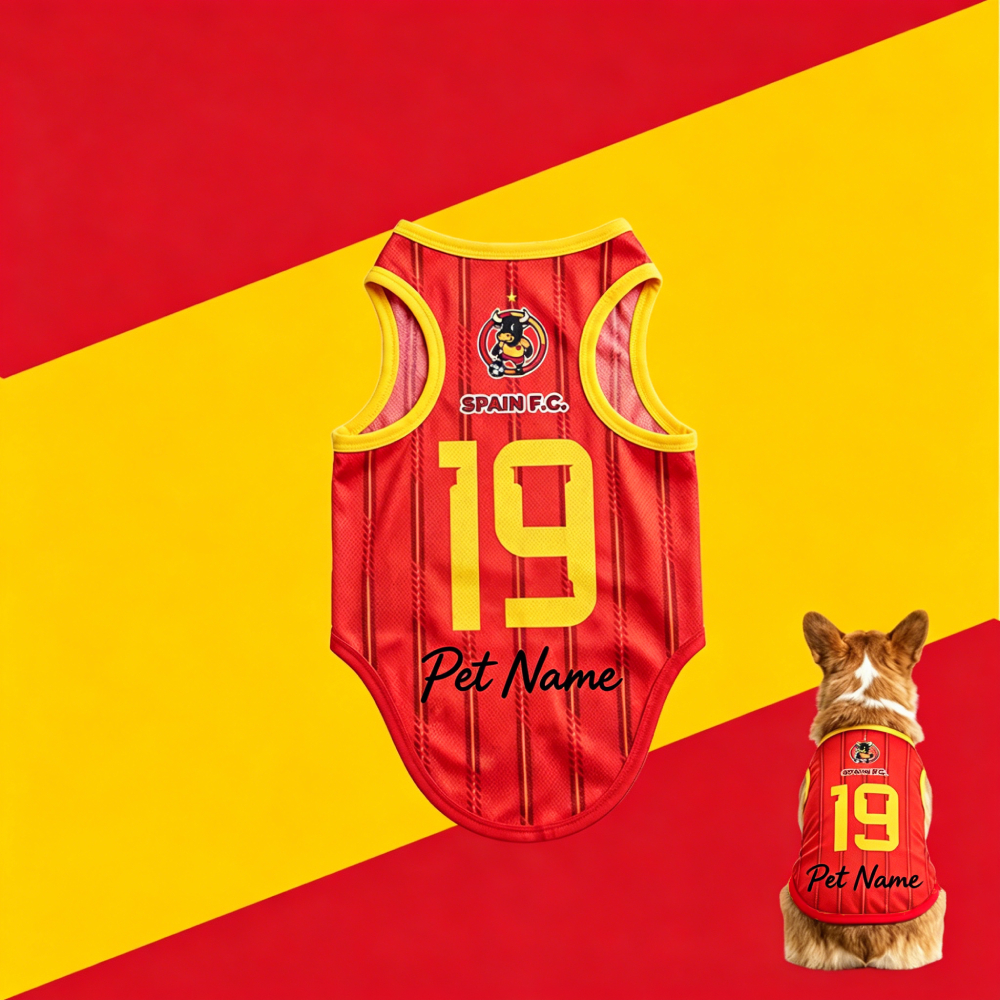 Personalized Dog & Cat Soccer Fan Sporty Vest | MNCloth214