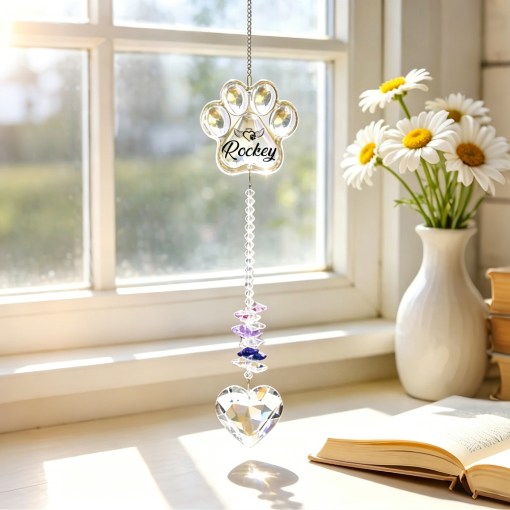 Personalized Pet Memorial Suncatcher Rainbow Bridge Tribute | MNMemo20