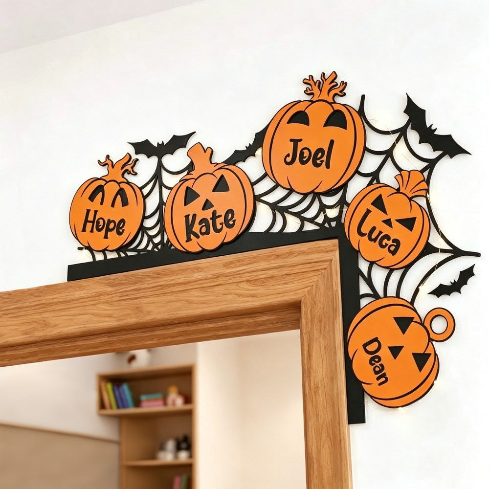 Personalized Halloween Door Corner Decoration Family Name Sign | MNHalloween13