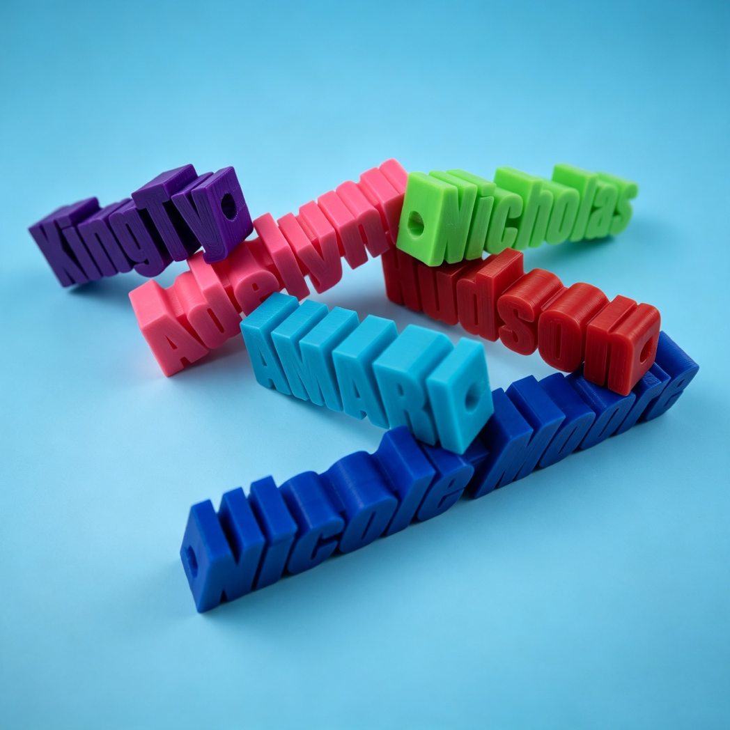 Personalized 3D Printed Charging Cable Name Tag | MNGift22