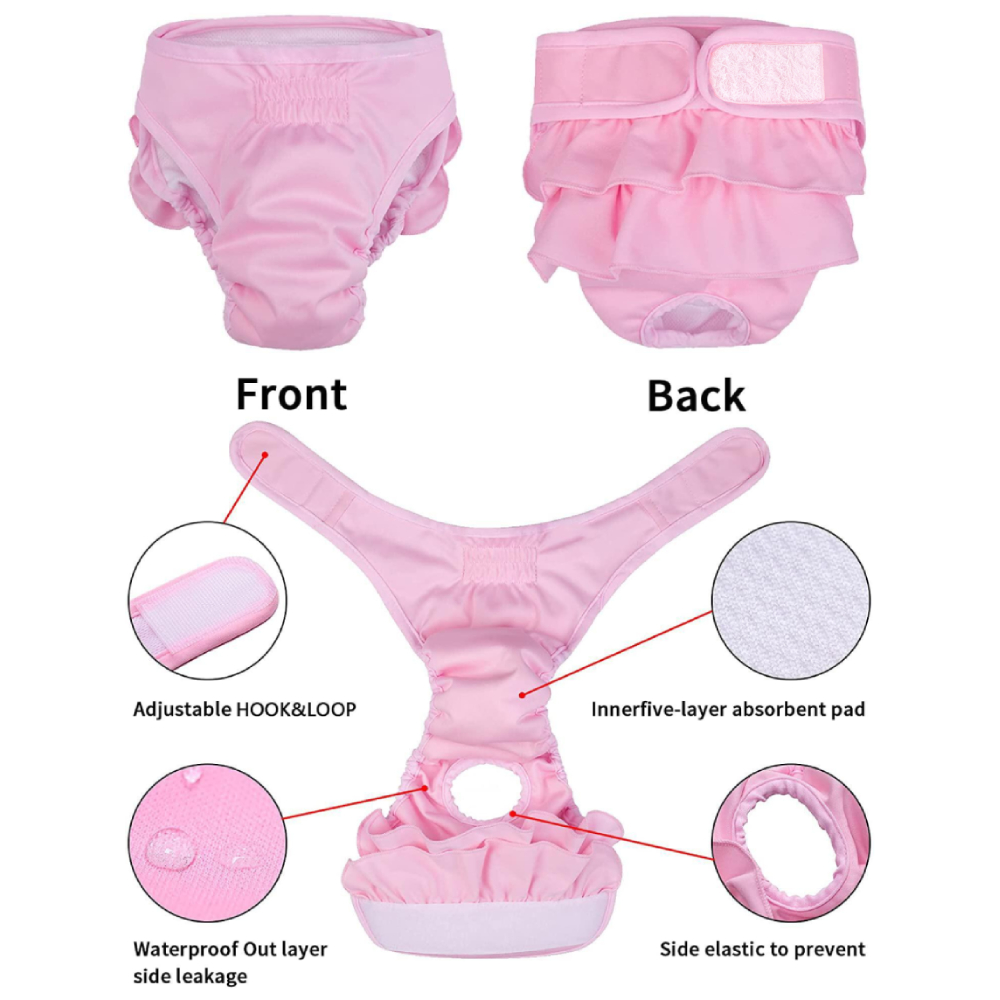 Personalized Embroidery Dog Bloomers Pet Diaper Cover for Heat | MNCloth220