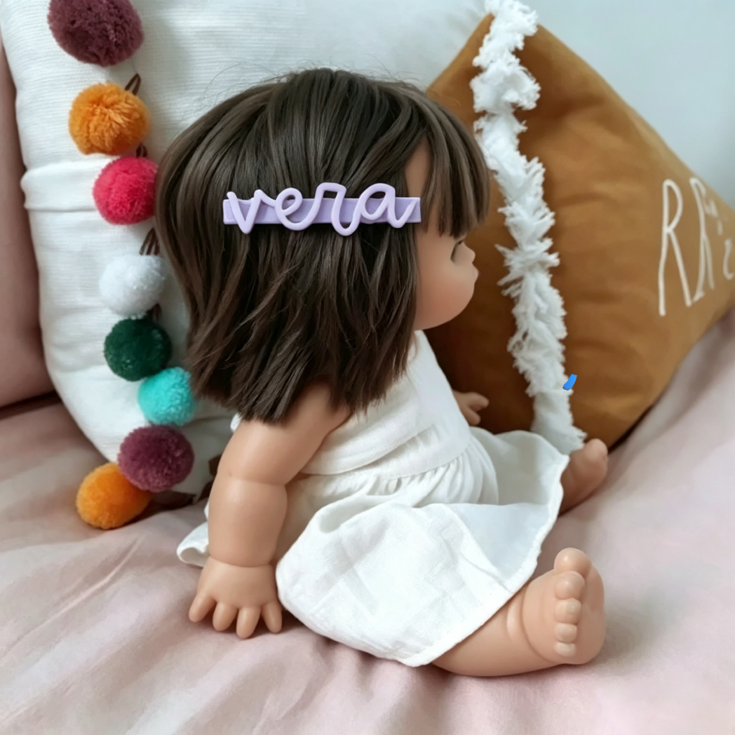 Personalized 3D Printed Name Tag Hair Clip For Little Girls | MNGift26