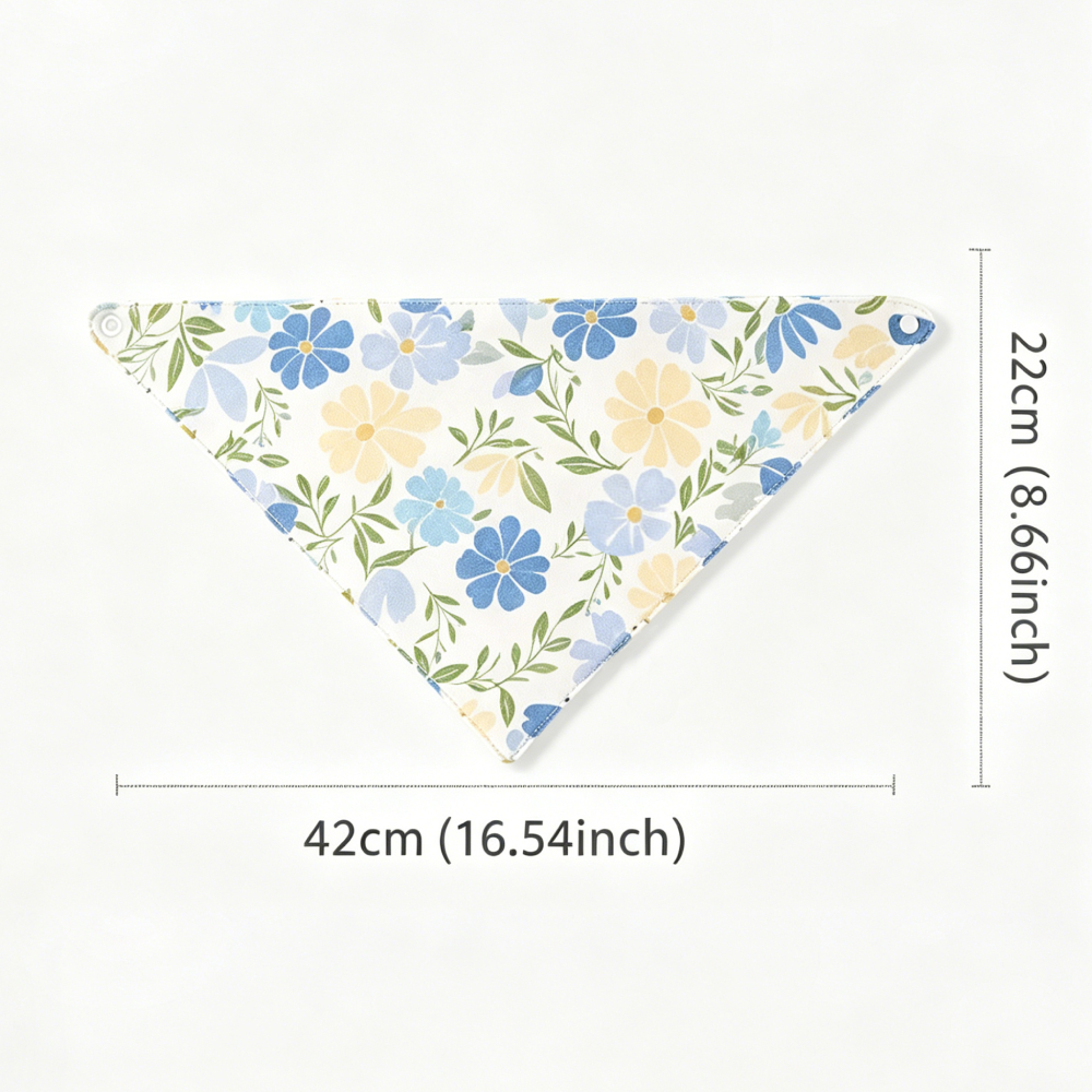 Personalized Embroidered Floral Pet Bandana for Dogs & Cats | MNAccs95