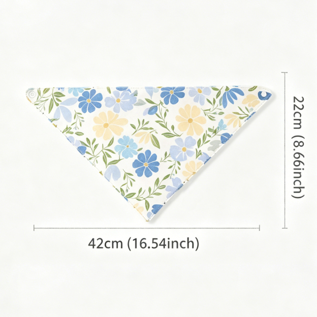 Personalized Embroidered Floral Pet Bandana for Dogs & Cats | MNAccs95