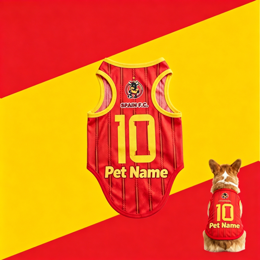 Personalized Dog & Cat Soccer Fan Sporty Vest | MNCloth214