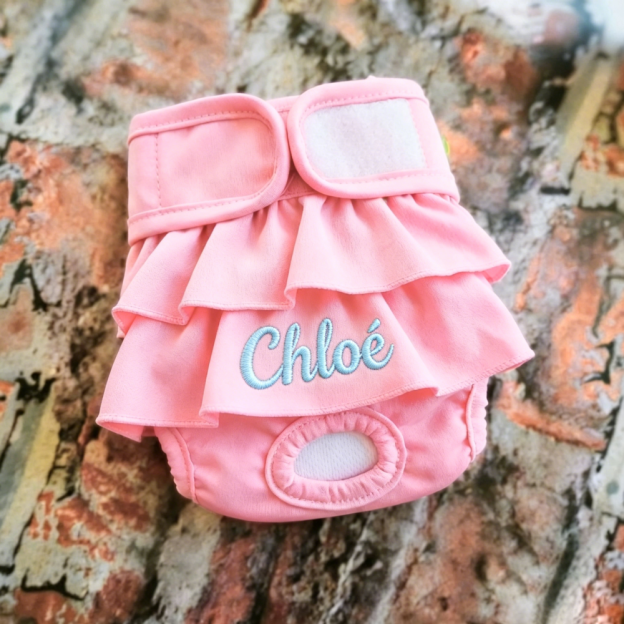 Personalized Embroidery Dog Bloomers Pet Diaper Cover for Heat | MNCloth220