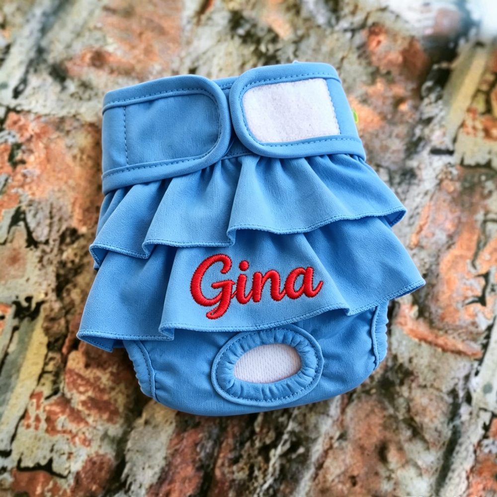 Personalized Embroidery Dog Bloomers Pet Diaper Cover for Heat | MNCloth220
