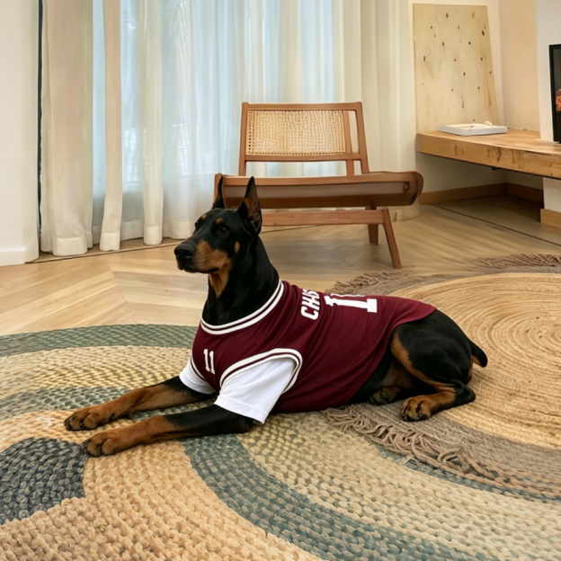 Personalized Big Dog Fake-Two Piece Basketball Breathable Sport Tee | MNCloth228