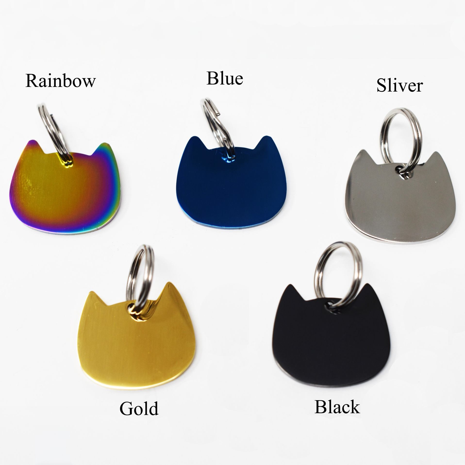 Personalized Stainless Steel Fish Shape Cat Tag | MNAccs114