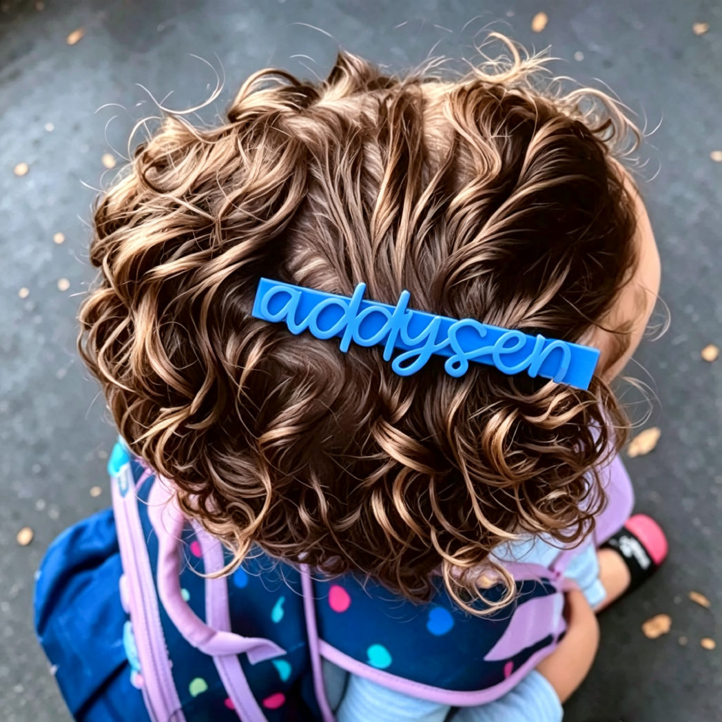 Personalized 3D Printed Name Tag Hair Clip For Little Girls | MNGift26