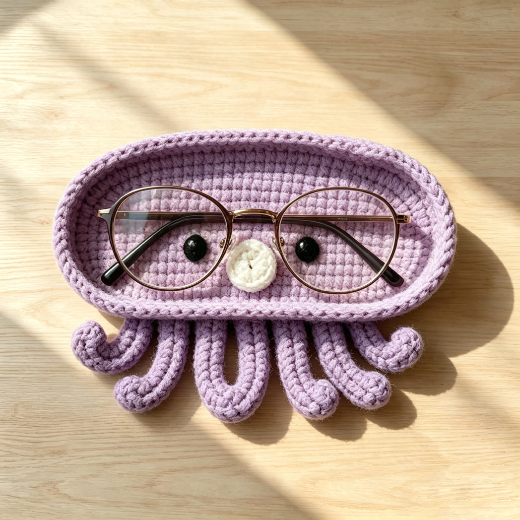 Handmade Crochet Animal Glasses Holder For Kids And Grandparent | MNGift29