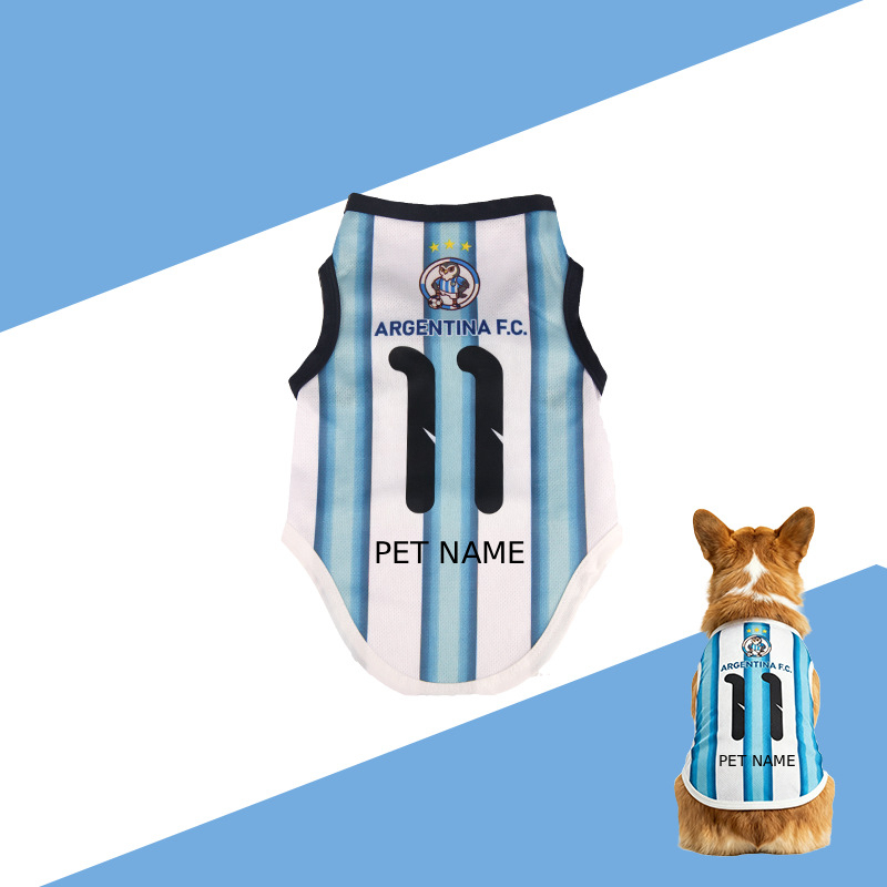 Personalized Dog & Cat Soccer Fan Sporty Vest | MNCloth214
