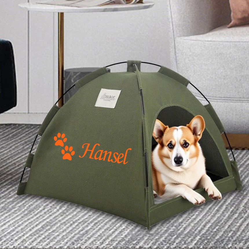 Personalized Foldable Cat Dog Tent Cave  | BKPet195