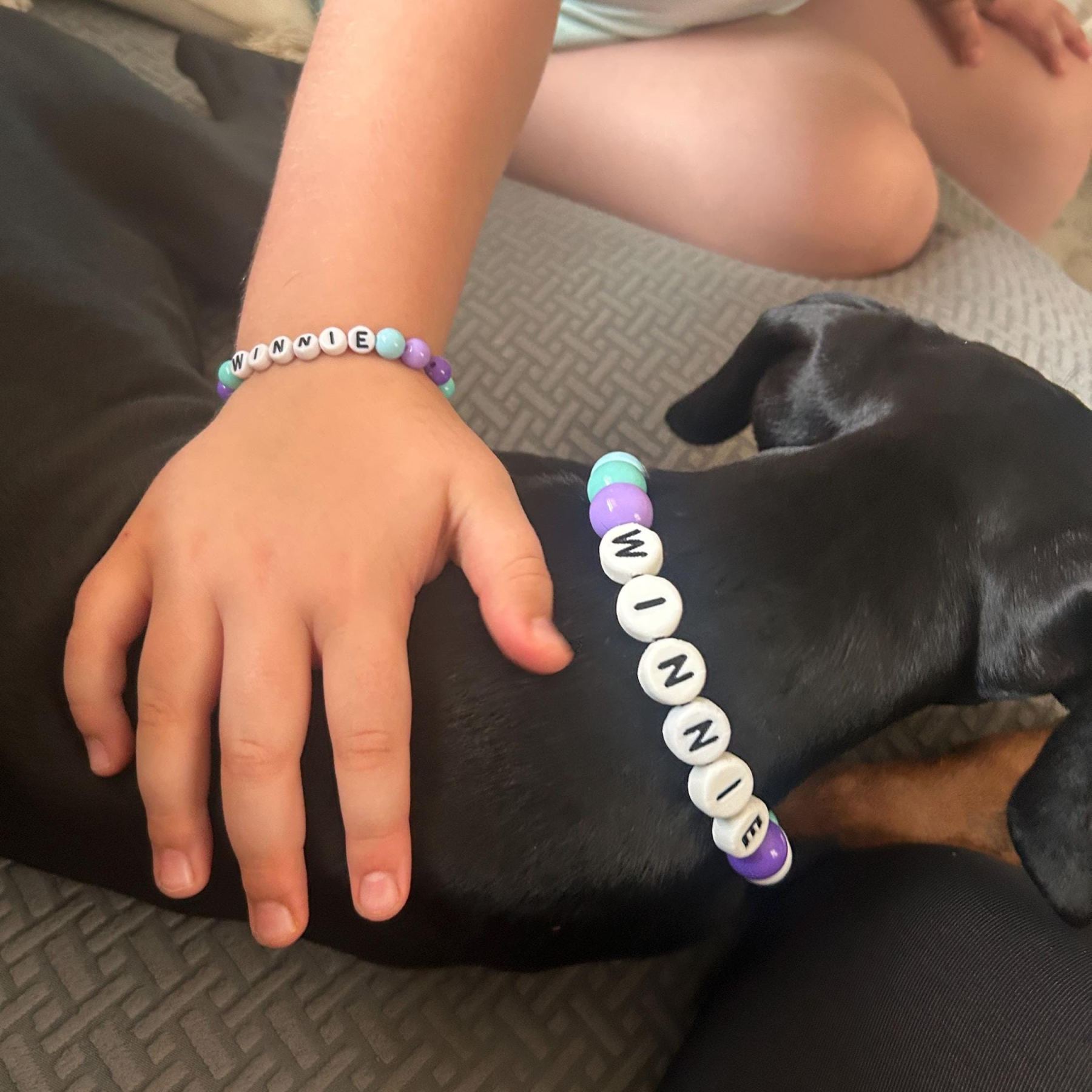 Personalized Handmade Beaded Pet Collar And Bracelet | BKPet213