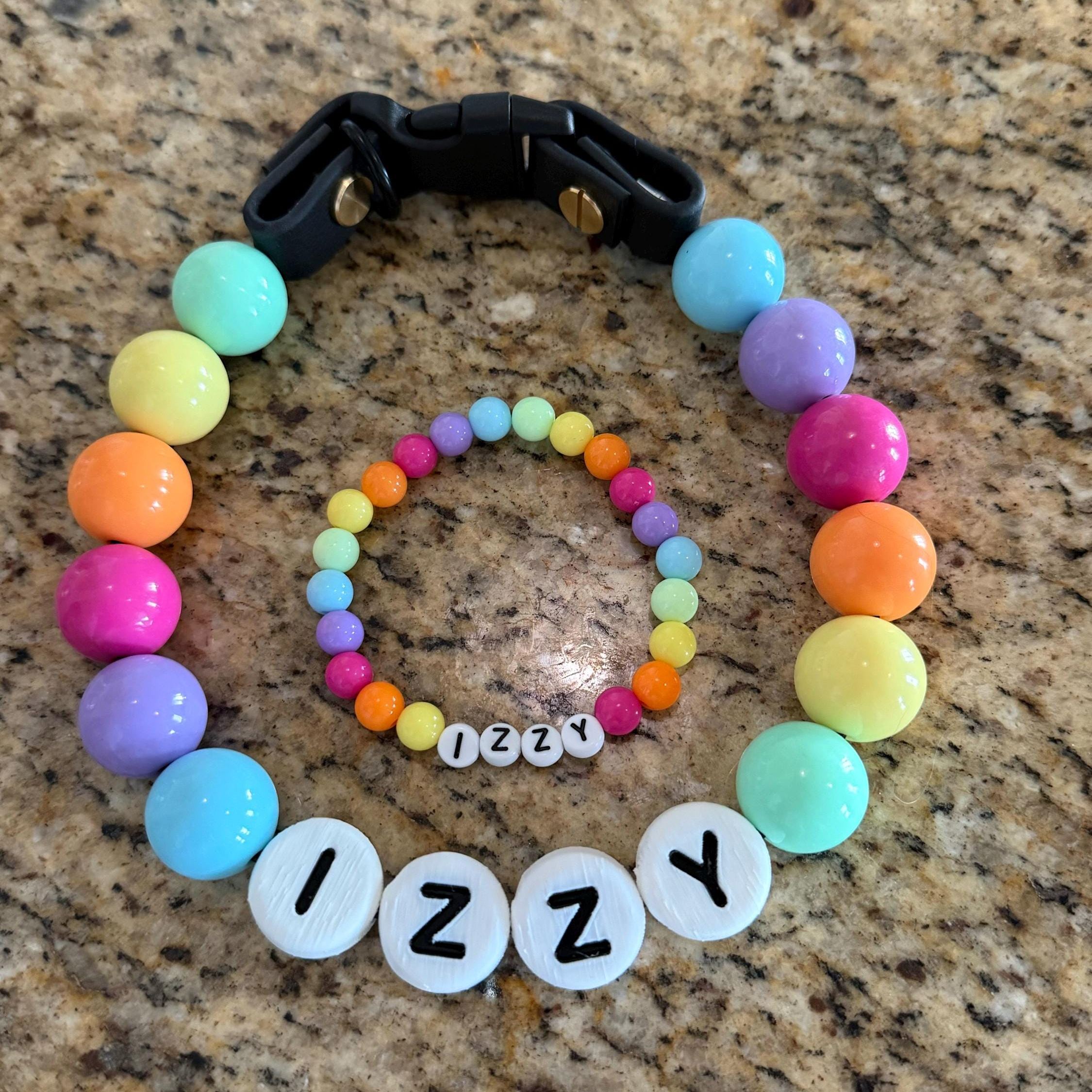 Personalized Handmade Beaded Pet Collar And Bracelet | BKPet213