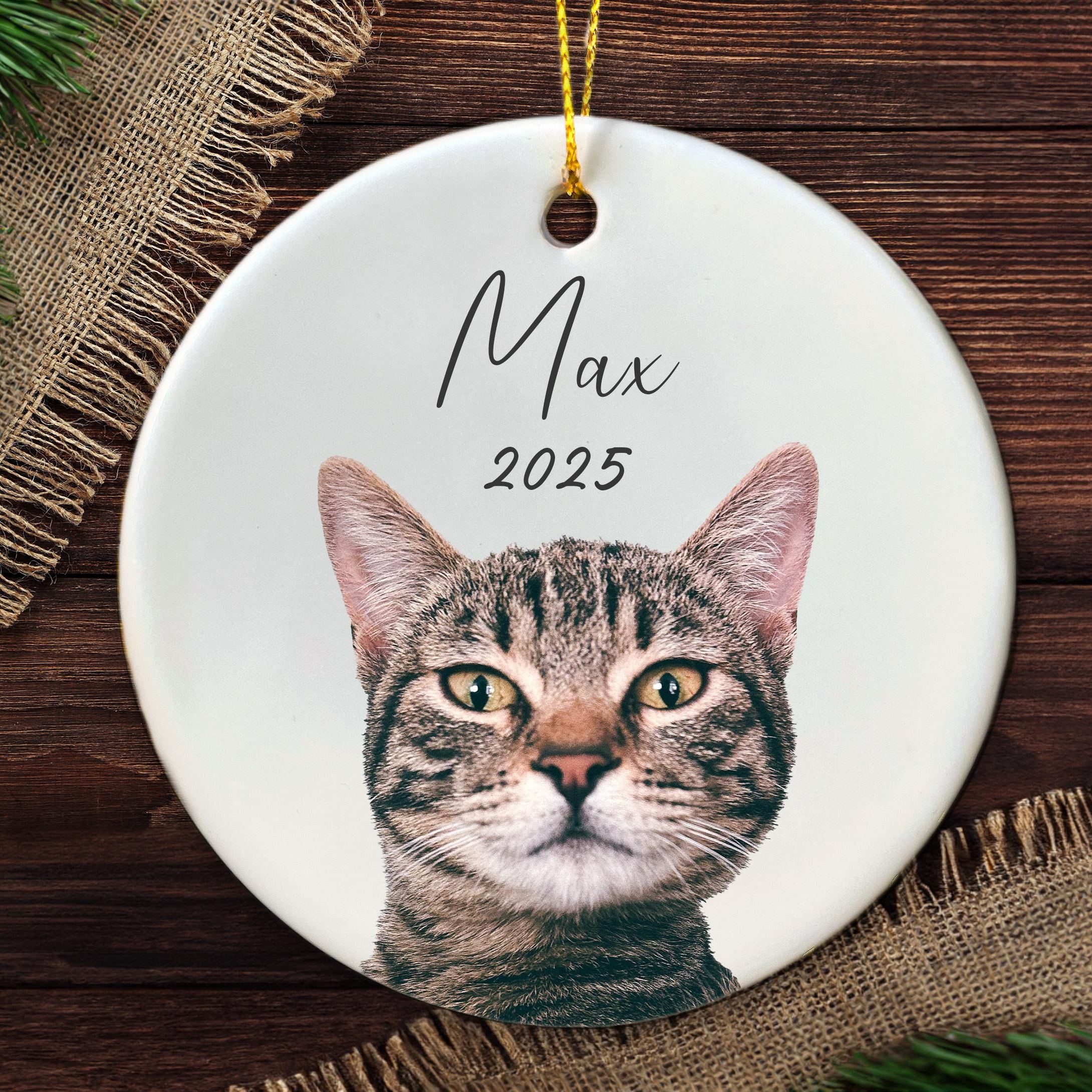 Personalized Pet Photo Christmas Ornament | BKPet264