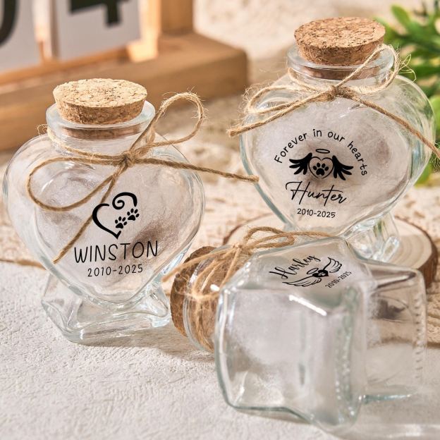 Personalized Pet Hair Memorial Keepsake Jar | BKPet305