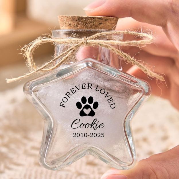 Personalized Pet Hair Memorial Keepsake Jar | BKPet305