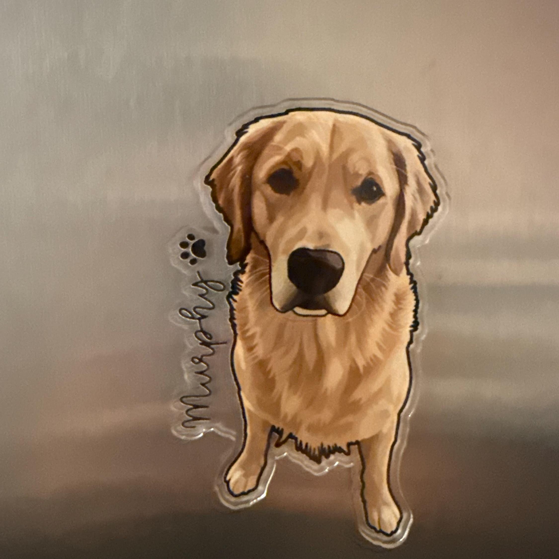 Personalized Illustrated Pet Portrait Fridge Photo Magnet | CWGift14