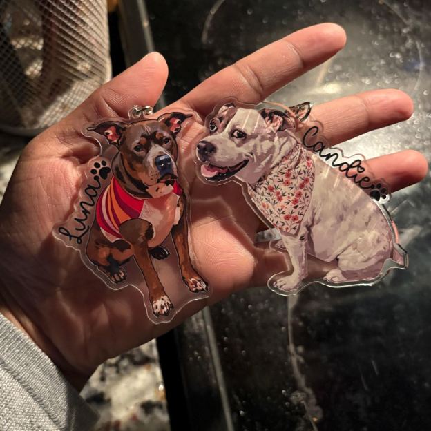 Personalized Illustrated Pet Portrait Fridge Photo Magnet | CWGift14