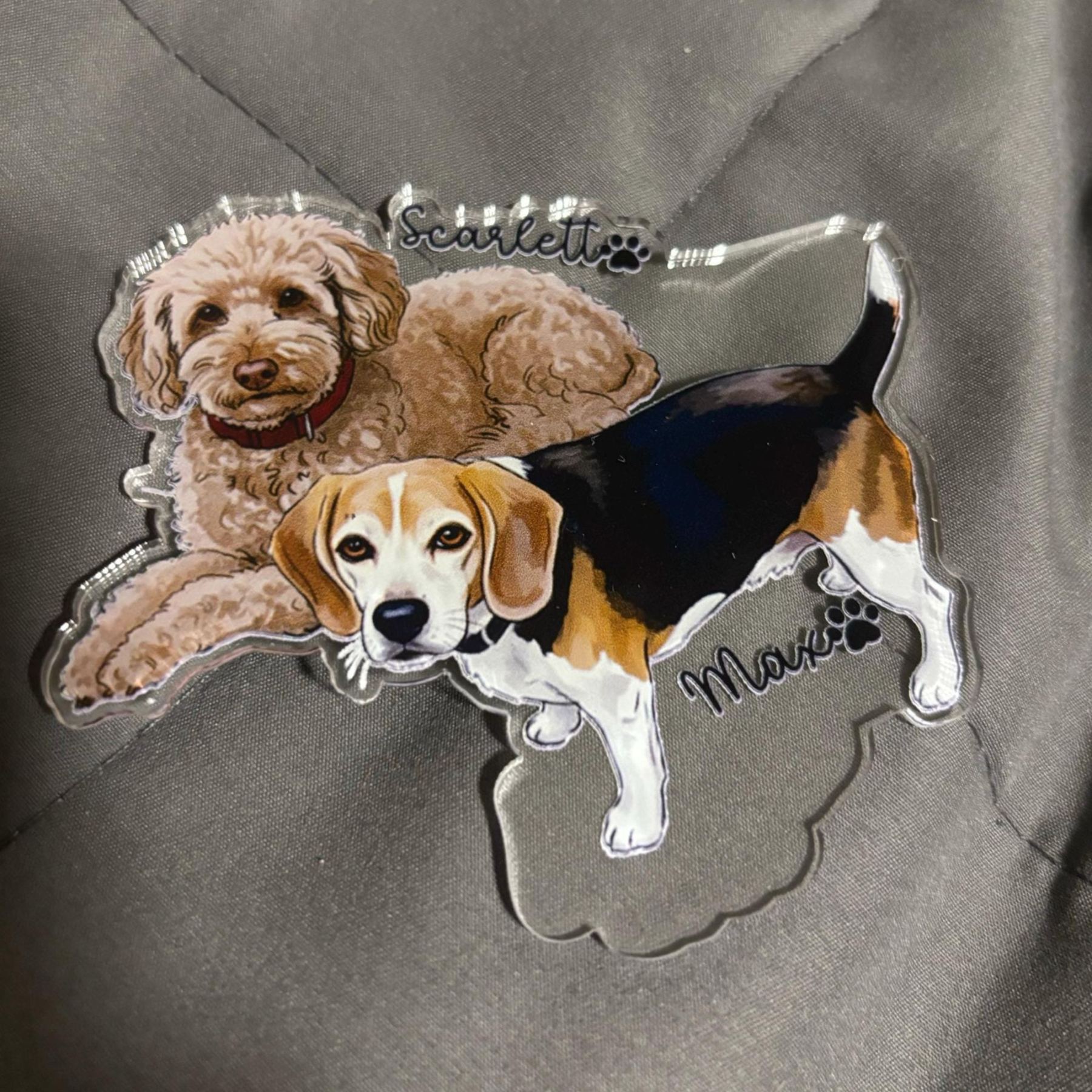 Personalized Illustrated Pet Portrait Fridge Photo Magnet | CWGift14