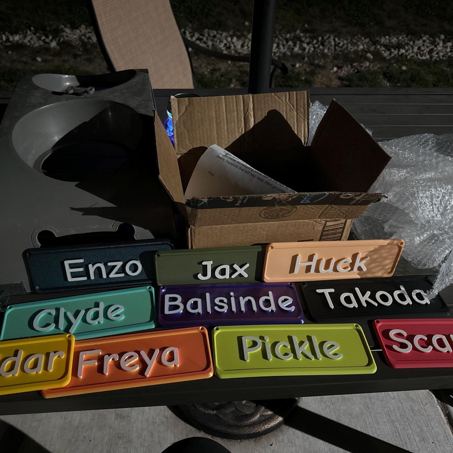 Personalized 3D Printed Pet Name Plate for Crate | BKPet350