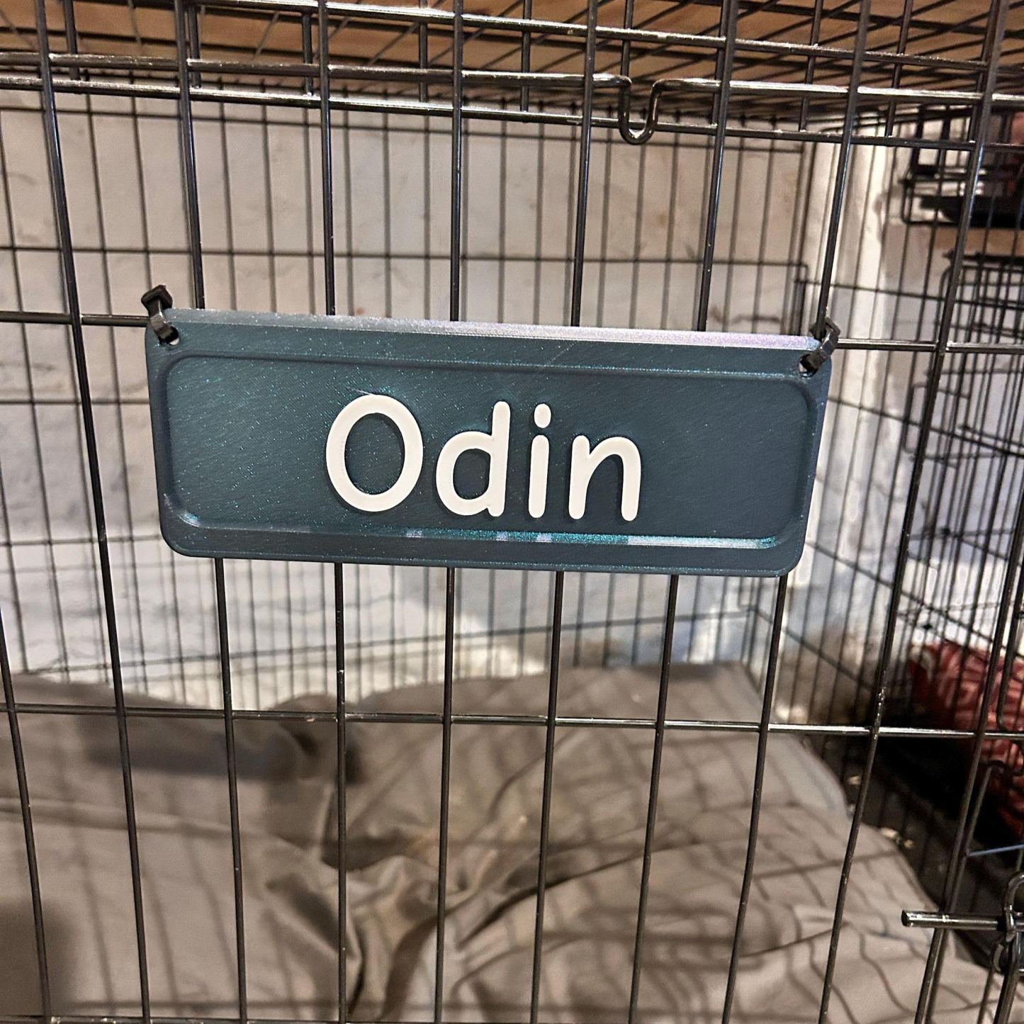 Personalized 3D Printed Pet Name Plate for Crate | BKPet350