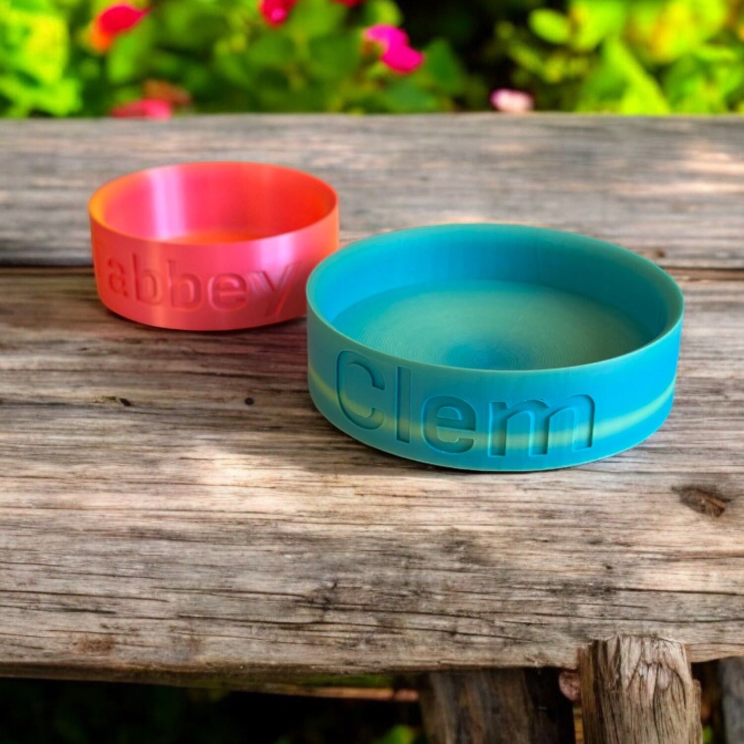 Personalized 3D Printed Name Engraved Pet Bowl | BKPet353