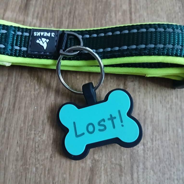 Personalized 3D Printed Bone-Shaped Dog Tag Key Chain | BKPet355