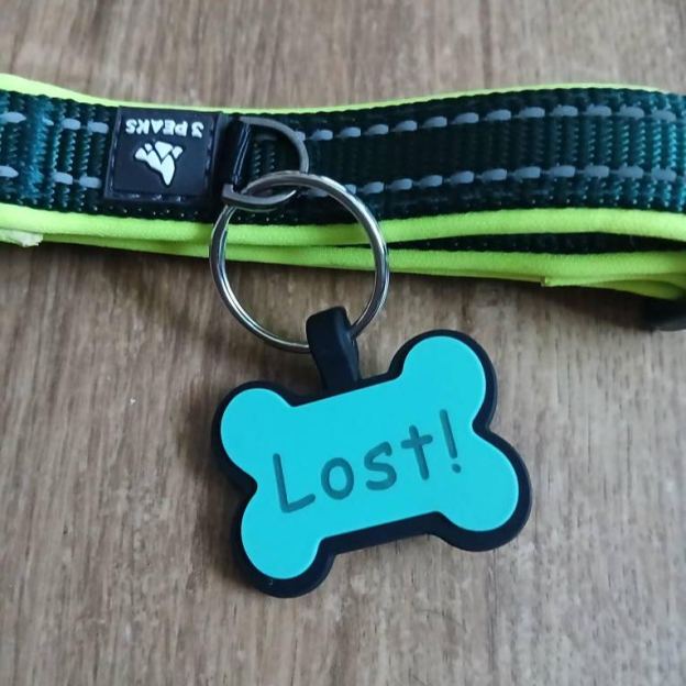 Personalized 3D Printed Bone-Shaped Dog Tag Key Chain | BKPet355