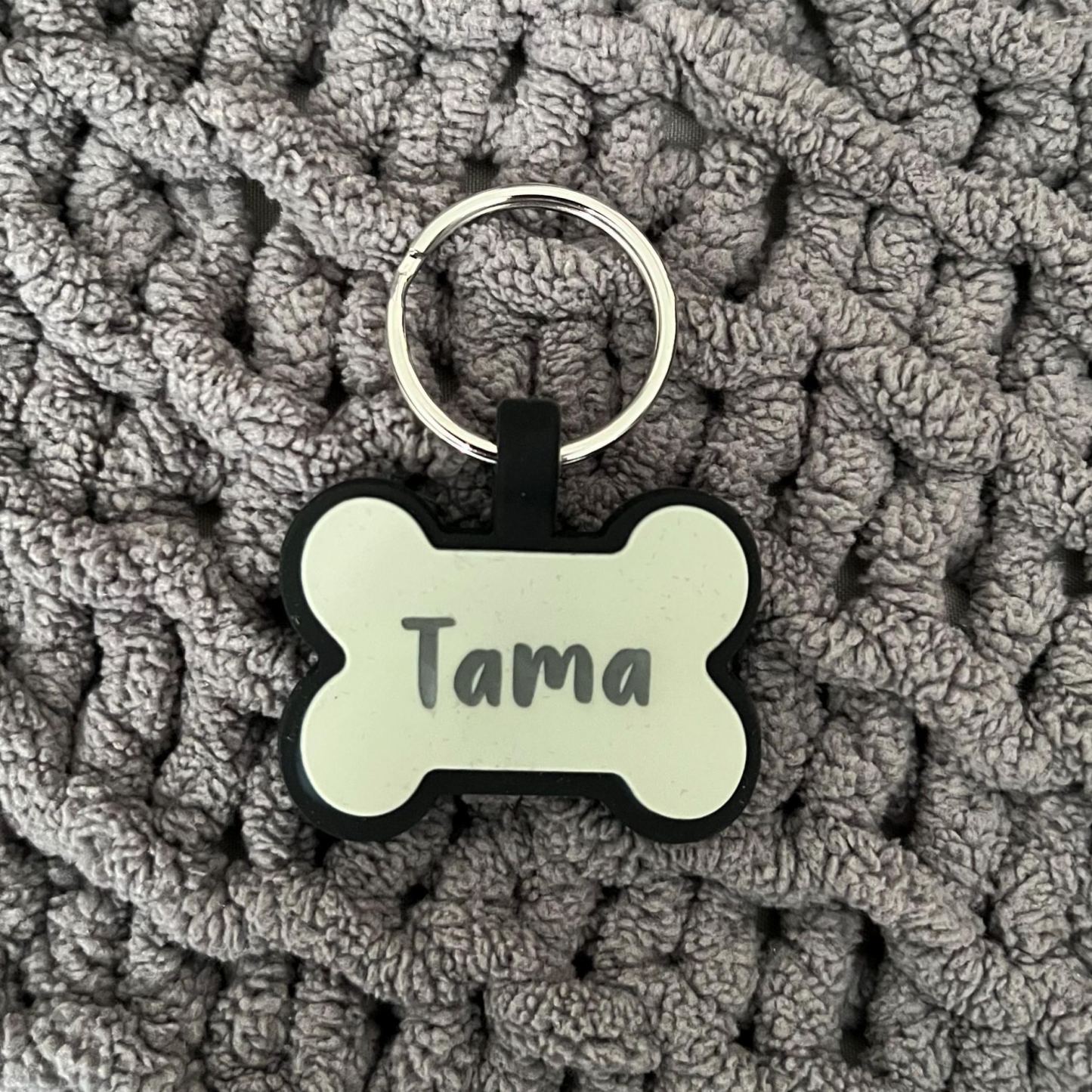 Personalized 3D Printed Bone-Shaped Dog Tag Key Chain | BKPet355
