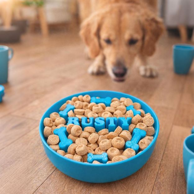 Personalized 3D Printed Dog Slow Feeder Bowl | BKPet357