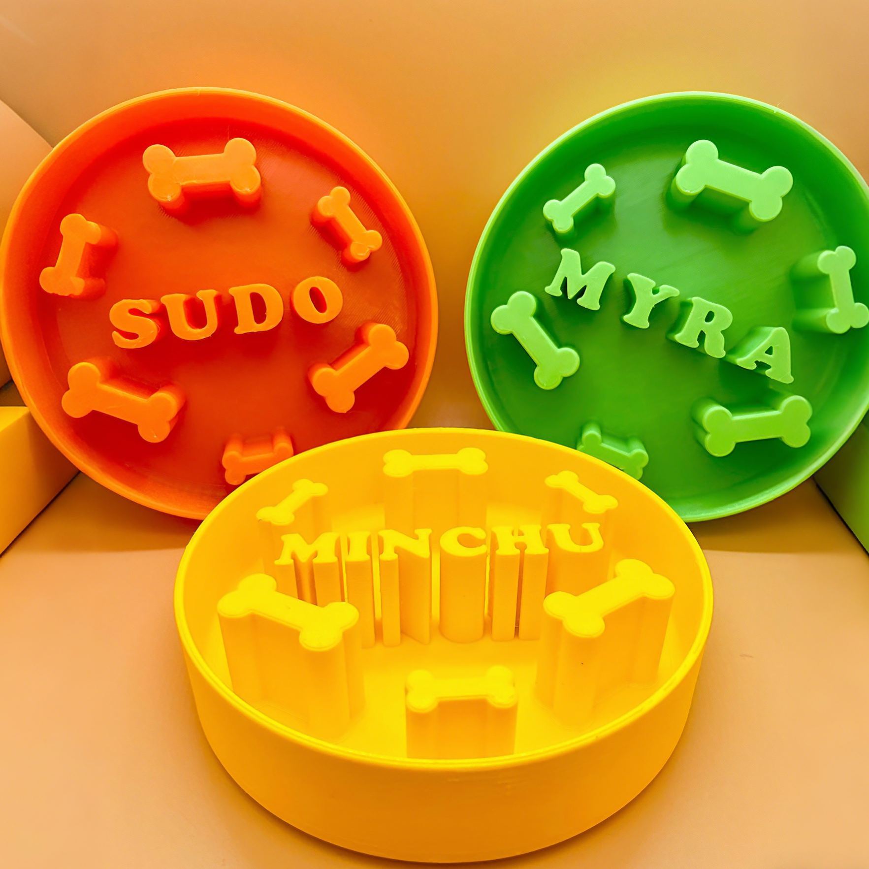 Personalized 3D Printed Dog Slow Feeder Bowl | BKPet357