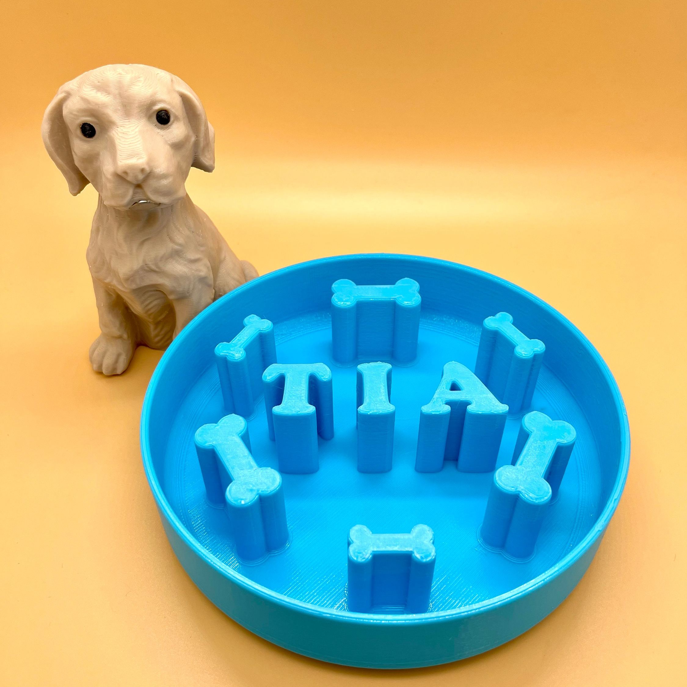 Personalized 3D Printed Dog Slow Feeder Bowl | BKPet357