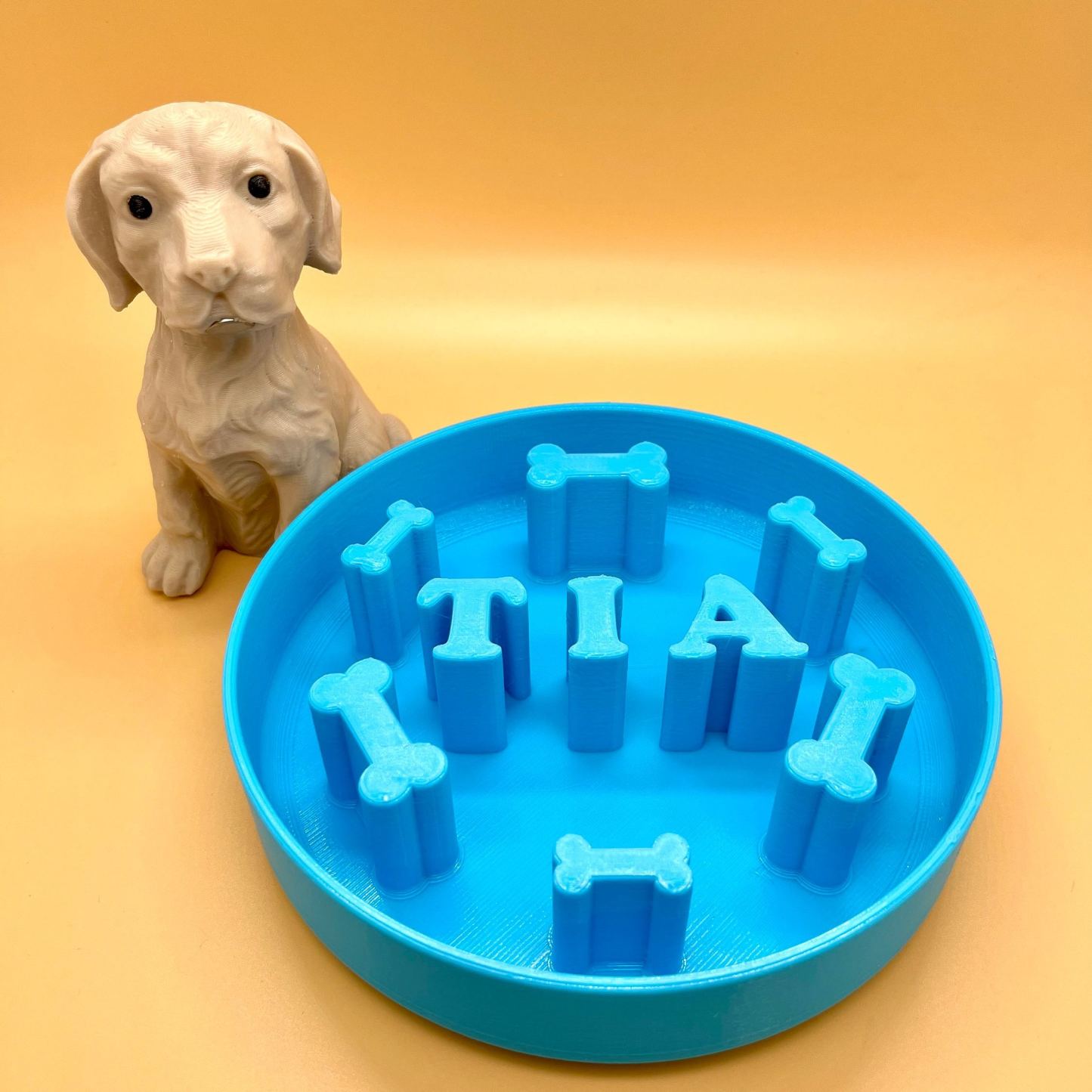 Personalized 3D Printed Dog Slow Feeder Bowl | BKPet357