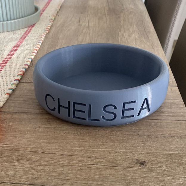 Personalized 3D Printed Dog Bowl With Name | BKPet358