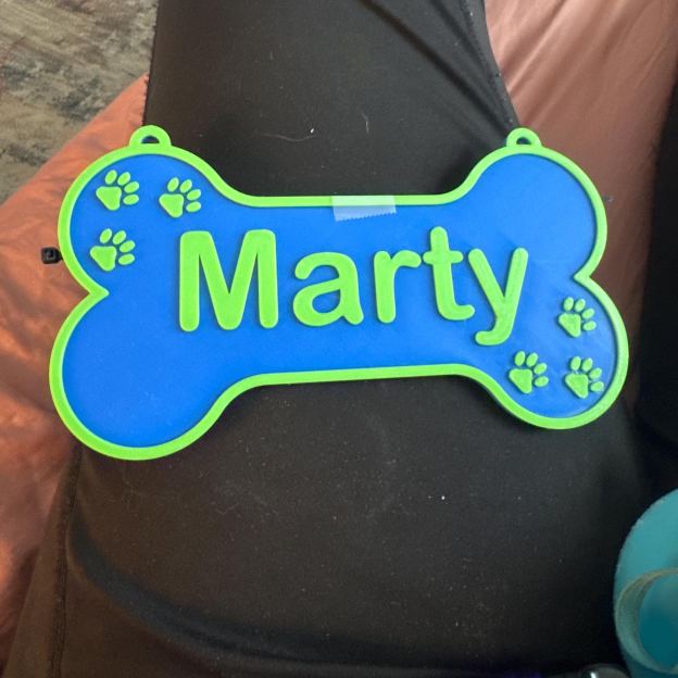 Personalized 3D Printed Dog Name Crate Sign | BKPet359