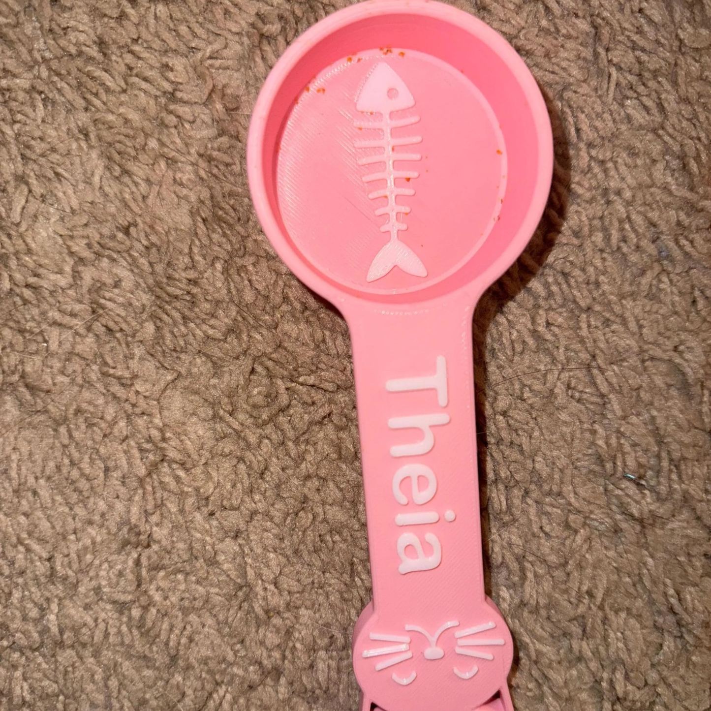 Personalized 3D Printed Fish Bone Cat Food Scoop | BKPet360