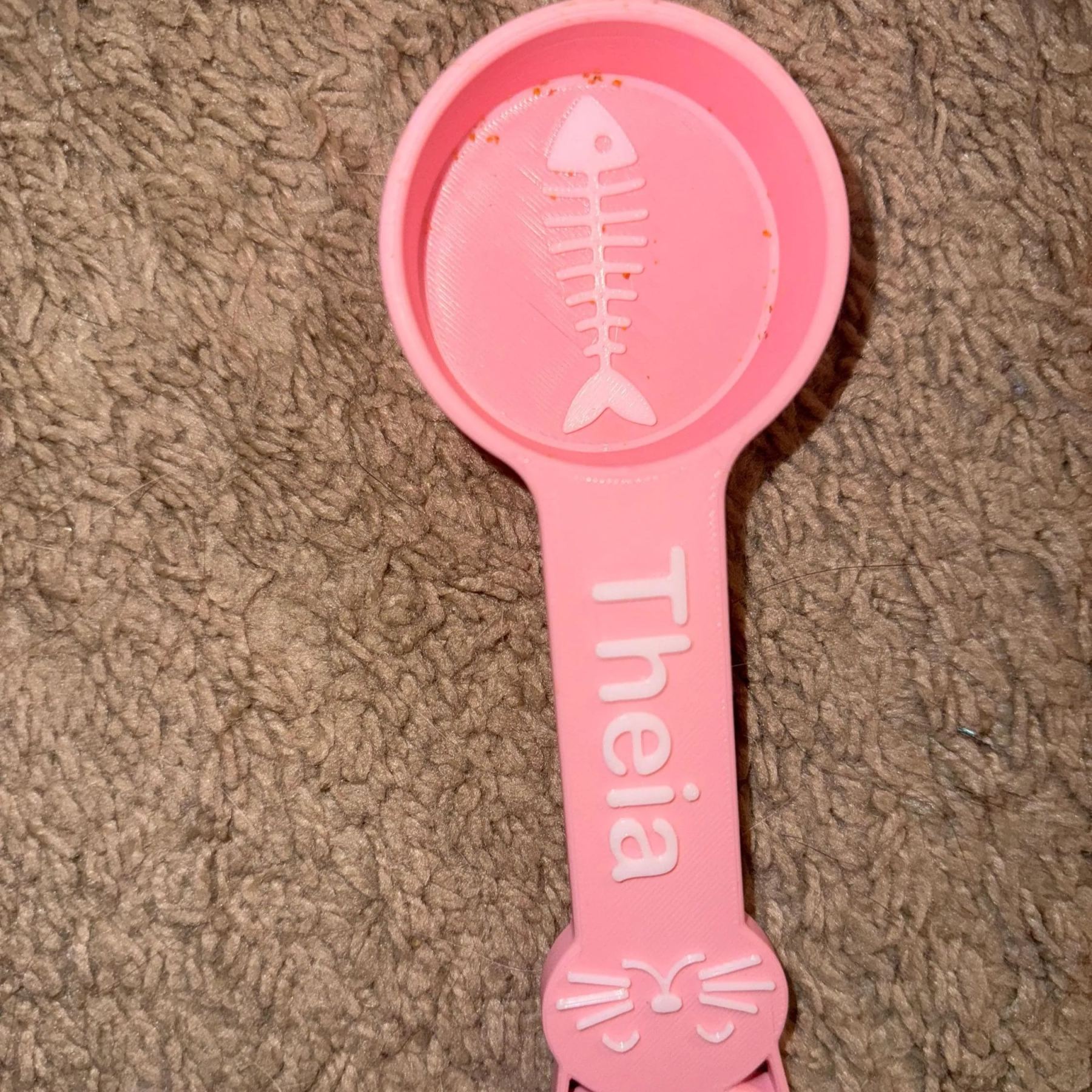Personalized 3D Printed Fish Bone Cat Food Scoop | BKPet360