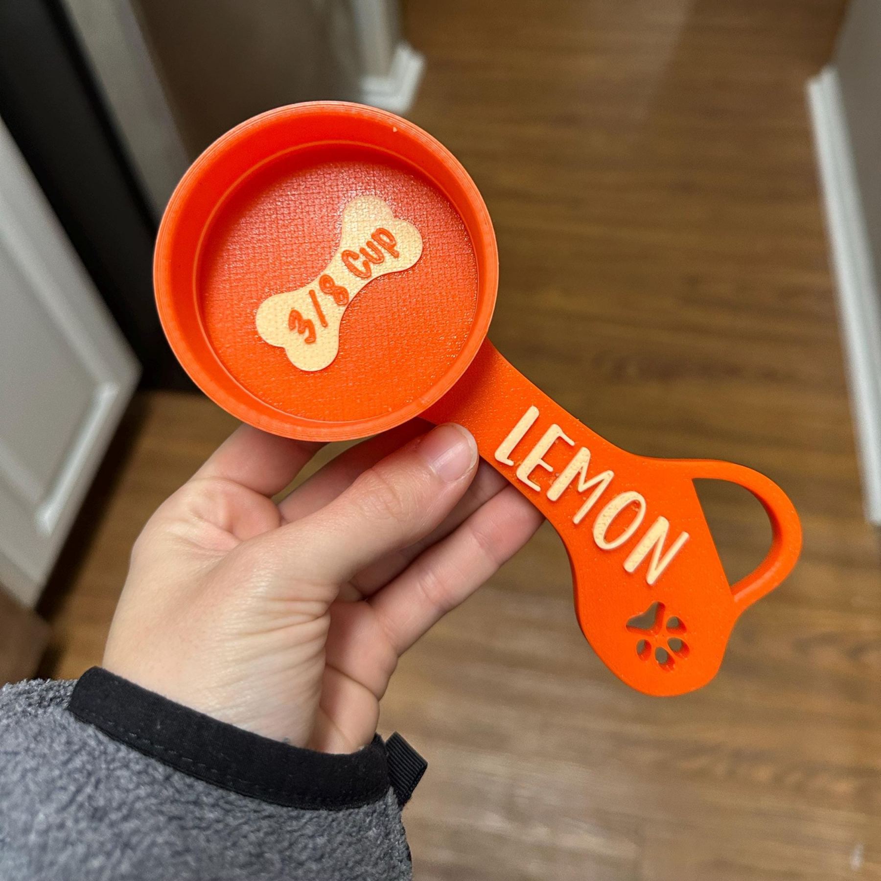 Personalized 3D Printed Measuring Dog Food Scoop | BKPet370