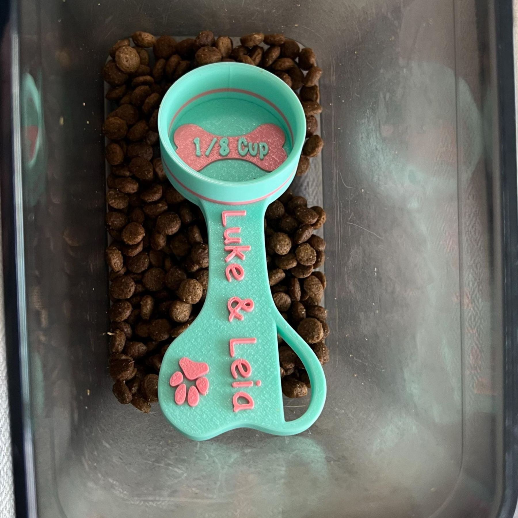 Personalized 3D Printed Measuring Dog Food Scoop | BKPet370