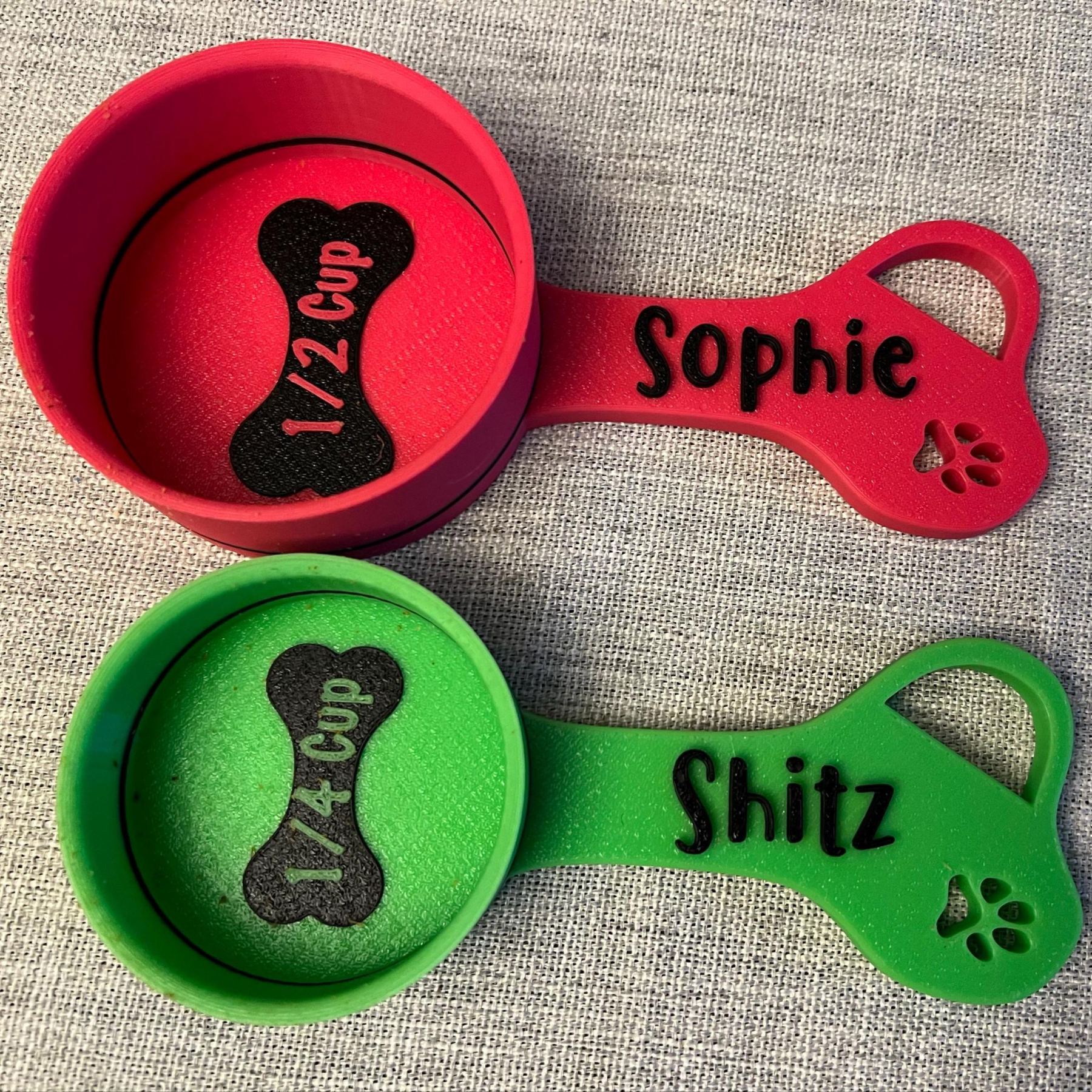 Personalized 3D Printed Measuring Dog Food Scoop | BKPet370
