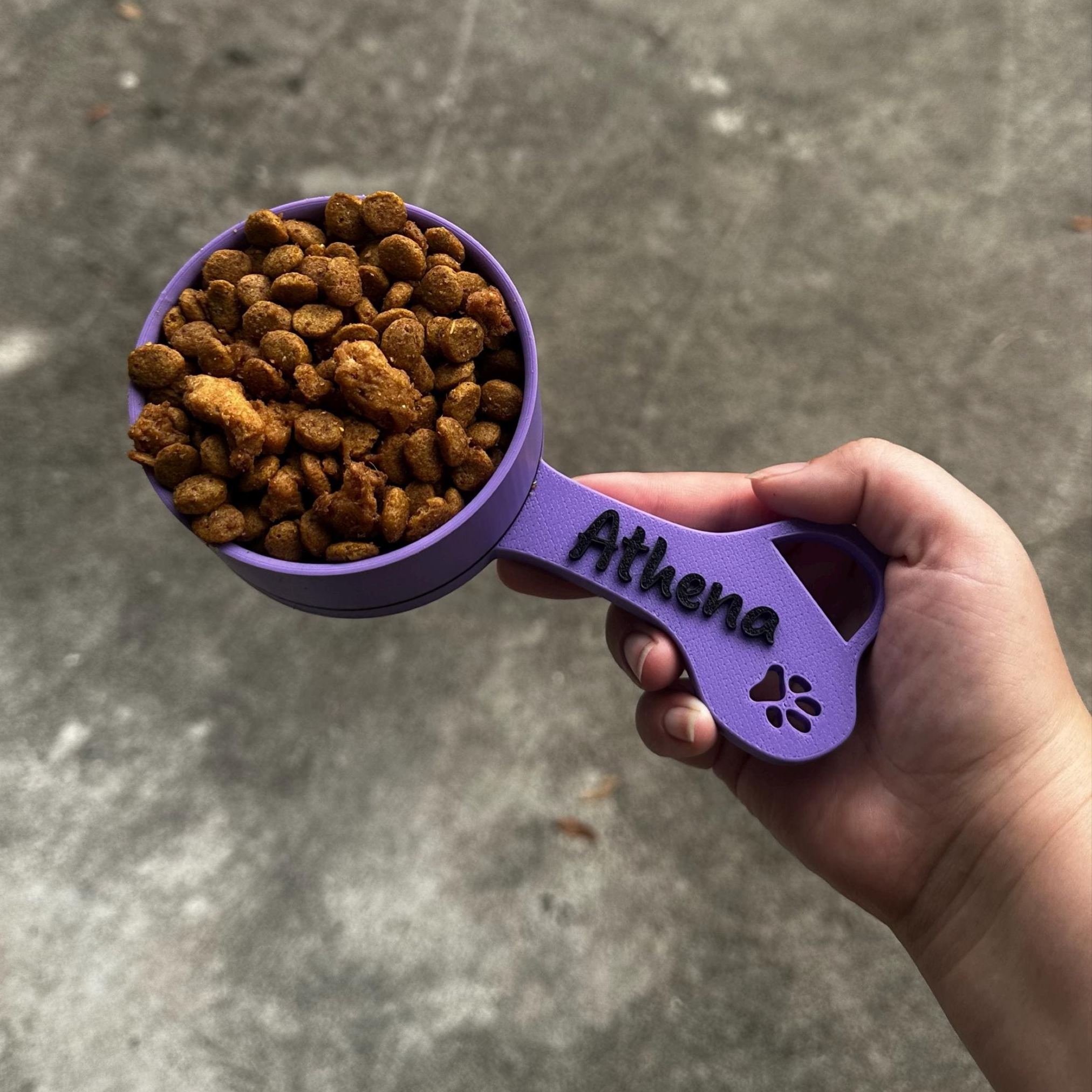Personalized 3D Printed Measuring Dog Food Scoop | BKPet370