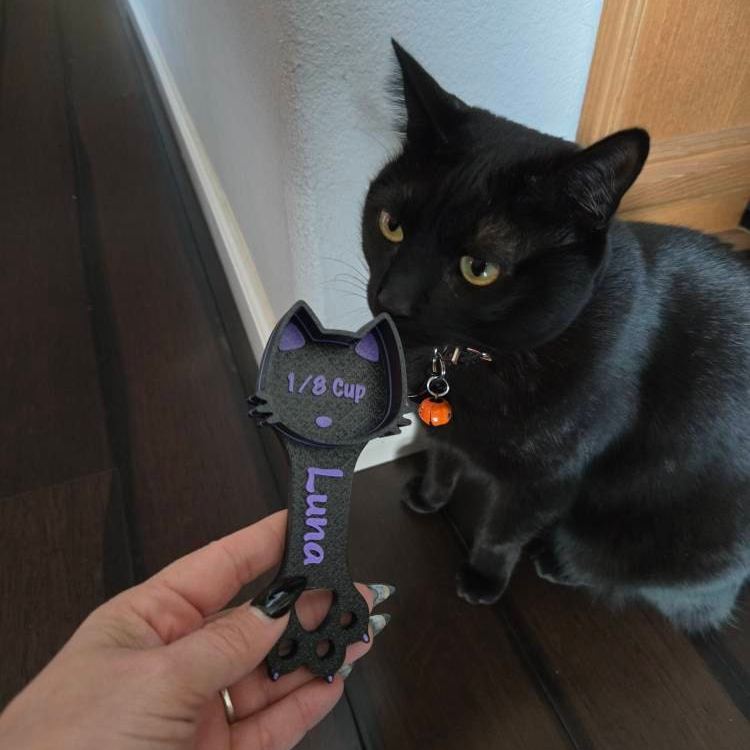 Personalized 3D Printed Measuring Cat Food Scoop | BKPet371